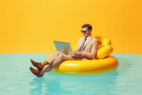 Work outside concept | ilustrasi adobe stock